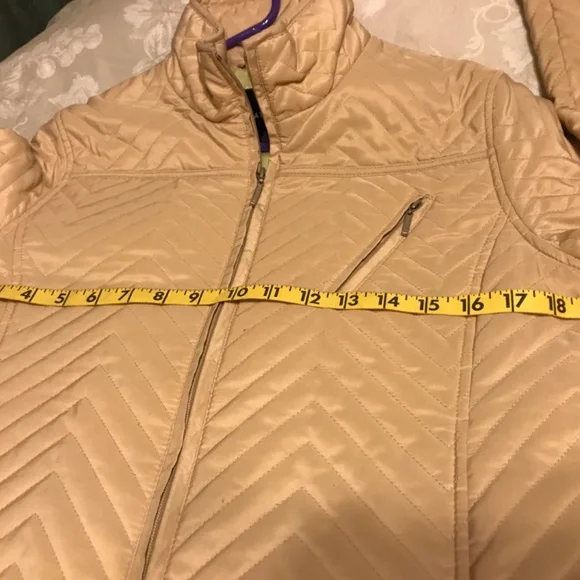 🍁WEATHERPROOF BRAND JACKET, VERSATILE FOR SPRING AND FALL🍂 - BEIGE, SIZE SMALL - Picture 7 of 9